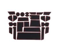 Junta De Ranura Puerta Estilo Coche para Toyota Land Cruiser 300 LC300 2023 + Control Central Almacenamiento Taza Agua Alfombrilla Antideslizante Accesorios(Rojo)