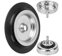 Junta de repuesto con base para cesta coladora, 1 juego, compatible con IKEA LILLVIKEN 70311541, junta de estanqueidad con Ø 54,6 mm exterior, 30,4 mm interior, junta de estanqueidad para fregadero