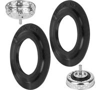 Junta de repuesto de la cesta del colador, 2 piezas, compatible con IKEA LILLVIKEN 70311541, Ø 54,6 mm exterior, 30,4 mm interior, de silicona, en negro, junta de estanqueidad del fregadero