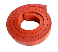 Junta de sellado de silicona Tira de sellado plana espuma silicona con cabezal cuadrado rojo, almohadilla autoadhesiva 1 m rectangular bIanc0(20 * 15mm)