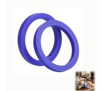 Junta de silicona para grupo de incubación E61 [2 unidades] - Apto para cafeteras espresso portafiltros, 73 x 57 x 8,5 mm, apto para alimentos y sin BPA, junta de repuesto con doble labio, Bla