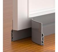 Junta de silicona para puerta, 1 m de largo x 5 cm de ancho, burlete para la parte inferior de las puertas, compatible con puertas correderas de madera/vidrio/