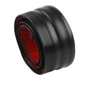 Junta de silicona para puerta con respaldo extra ancho de 3,8 cm, 1 m de longitud x 5 cm de alto, burlete para interior y exterior, de madera, color negro