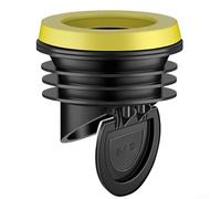 Junta de silicona y plástico con válvula antirretorno, doble sellado contra olores, compatible con tubos de PVC de 100 a 110 mm, fácil instalación para baño e inodoro (negro)