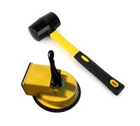 Junta de suelo de silicona con ventosa de mango de fibra, martillo de goma para superficies que no dañan la herramienta de trabajo