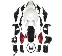 Junta De Tanque De Combustible Kit Carrocería Plástico ABS Pintado Molde Inyección Carenado Motocicleta Juegos Para CB650R CB650 R 2019 2020 Pegatinas Tanque Motocicleta(White red)