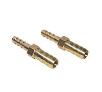 Junta de tubo de manguera, 2 unidades, 4-12 mm, conector de púas reductor de latón BSP, tubo trasero de manguera para aire, combustible y agua (6 mm a 10 mm)