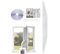 Junta de ventana para aire acondicionado - Juego de bloqueo de ventilación HVAC con cremallera, kit de ventilación para ventana de aire acondicionado, casa, apartamento, habitación, oficina, taller