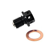 Junta del motor de la motocicleta Compatible con Honda, Yamaha, Husqvarna y Kawasaki. Tapón de drenaje aceite del motor junta arandela(Black)