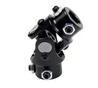 Junta en U del eje de dirección, junta en U DD x 3/4 pulgadas, junta universal única, acoplador de eje de dirección 3/4, juntas universales de repuesto automotriz, acero forjado de 35 grados, negro