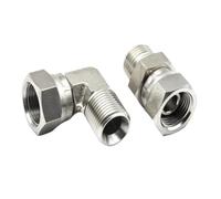 Junta flexible de acero inoxidable 304 2B/2B9, unión alambre interior y exterior, conversión tubería, recta en ángulo recto(M3l4-3l4F(90 degree))