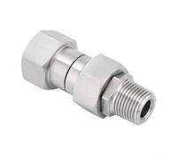 Junta giratoria de acero inoxidable para lavadora de alta presión, conector giratorio de 360 grados con M22-14 mm y 3/8 pulgadas para NPT, adaptador de acoplador de manguera antiagua, 4500 PSI (3/8)