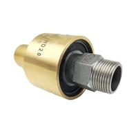 Junta giratoria Spray de cobre for grúa torre con junta rotativa 304 flujo bidireccional 1-3 pulgadas 3-6 puntos 3/8-3/4 agua de refrigeración HS(4points1-2 HS-G15-6,Left threaded)