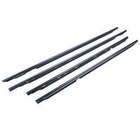 Junta Goma Puerta Coche 4 Piezas De Moldura Para Ventana Coche Para Toyota Para Land Para Cruiser LC80 FZJ80 1990-1998 75710-60021 Sellos Puertas Ventanas(Chrome)