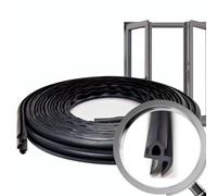 Junta goma ventana aluminio REHAU, Burlete de goma S-1388 negro (10mts) para ventanas correderas; un perfil de caucho aislante que sella eficazmente contra ruido, polvo y agua ¡Un producto de calidad!