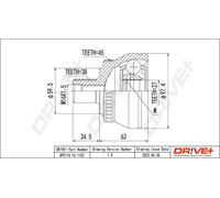 Junta homocinética DP2110.10.1102 Drve+ para AUDI SEAT