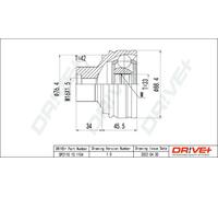 Junta homocinética DP2110.10.1104 Drve+ para AUDI Q5 A5 A4 B8 A4 B8 Avant