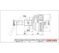 Junta homocinética DP2110.10.1115 Drve+ para AUDI SKODA VW SEAT