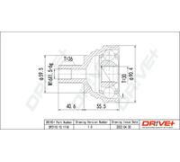 Junta homocinética DP2110.10.1118 Drve+ para VW SEAT SKODA AUDI