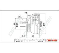 Junta homocinética DP2110.10.1121 Drve+ para VW AUDI SKODA