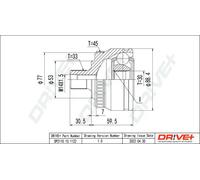 Junta homocinética DP2110.10.1122 Drve+ para AUDI VW SKODA