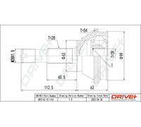 Junta homocinética DP2110.10.1151 Drve+ para PEUGEOT FIAT CITROËN