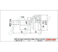 Junta homocinética DP2110.10.1162 Drve+ para CITROËN PEUGEOT TOYOTA SUBARU