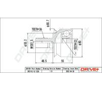 Junta homocinética DP2110.10.1220 Drve+ para VOLVO FORD