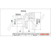 Junta homocinética DP2110.10.1232 Drve+ para VW FORD SEAT