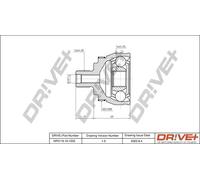 Junta homocinética DP2110.10.1233 Drve+ para VW FORD SEAT