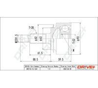 Junta homocinética DP2110.10.1241 Drve+ para HONDA CR-V II ACCORD VII FR-V