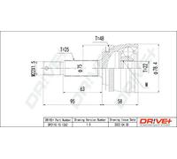 Junta homocinética DP2110.10.1262 Drve+ para HYUNDAI KIA