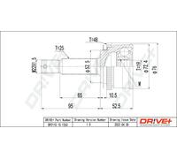 Junta homocinética DP2110.10.1263 Drve+ para HYUNDAI GETZ