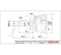 Junta homocinética DP2110.10.1270 Drve+ para HYUNDAI ELANTRA III MATRIX