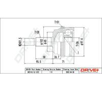 Junta homocinética DP2110.10.1372 Drve+ para RENAULT OPEL NISSAN