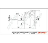 Junta homocinética DP2110.10.1424 Drve+ para SEAT SKODA VW