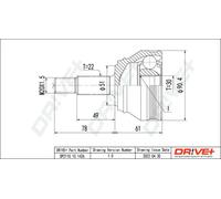 Junta homocinética DP2110.10.1426 Drve+ para VW SEAT