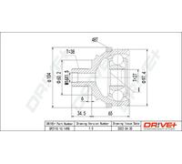 Junta homocinética DP2110.10.1498 Drve+ para VW TRANSPORTER T4 Autobús