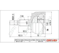 Junta homocinética DP2110.10.1502 Drve+ para VW TRANSPORTER T5 Autobús