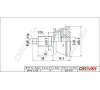 Junta homocinética DP2110.10.1539 Drve+ para SEAT SKODA VW AUDI