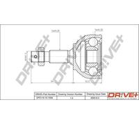 Junta homocinética DP2110.10.1556 Drve+ para PEUGEOT FIAT CITROËN TOYOTA DS