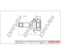 Junta homocinética DP2110.10.1629 Drve+ para FIAT CITROËN PEUGEOT