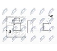 Junta homocinética Eje delantero, izquierda NPW-VW-072 NTY para VW SKODA SEAT