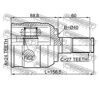 Junta homocinética lado de engranaje 1211-IX352WDRH FEBEST para KIA HYUNDAI