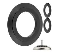 Junta Labial para cestas de colador, 3 Piezas, en Negro, de Caucho, Junta de Recambio con Ø 54,5 mm Exterior, 32,8 mm Interior, 4,8 mm de Grosor, Junta para Fregadero, Junta para cestas de colador