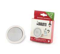 Junta Moka Bialetti 1/2 Tazas Filtro 0800030 Original Blanco Aluminio