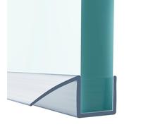 Junta para ducha, tira de sellado para mampara de ducha para vidrio curvo de 4-6mm que cubre hasta 10mm de espacio, tira de sellado para puerta de ducha pre-curvada transparente, reemplazo de sello de