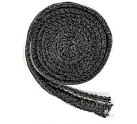 Junta para estufa de leña Cuerda Selladora De Chimenea Fibra Vidrio Negra 2x10/15mm 2/3M(2x10mm 2Meter)
