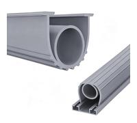 Junta para puerta de garaje, 3 m, tira de goma en la parte inferior de la puerta enrollable, impermeable y resistente al viento, humedad y polvo (gris)