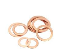 Junta Plana De Cobre Rojo M3-M60 Sello Tapón Cárter Anillo Plano Calzas Arandelas Mantenimiento Automotriz(5Pcs M12X20X1.5)
